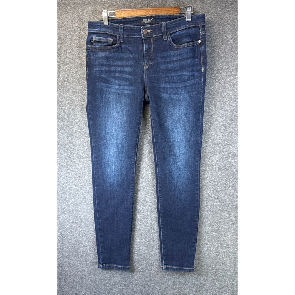 Judy Blue Joanne Mid Rise Skinny Jeans Womens 13/31 Dark Wash JB82110DK Stretch